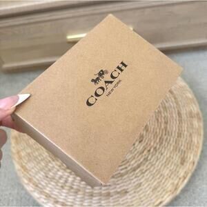 Coach New York Logo Gift Box with Carriage Gift Tissue Brown Kraft Packaging Box